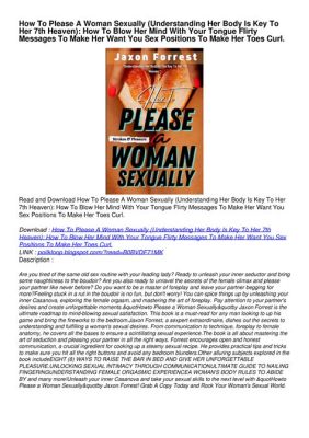 best books on how to please a woman sexually