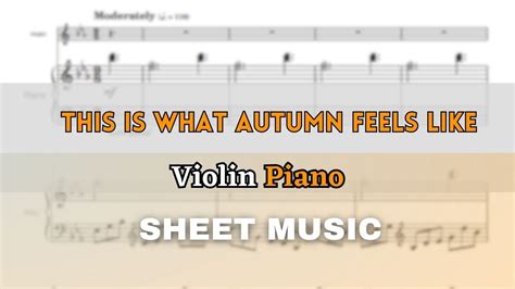 This Is What Autumn Feels Like: A Piano Sheet Music Journey